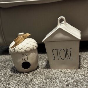Rae Dunn Birdhouse and Storage Container Set